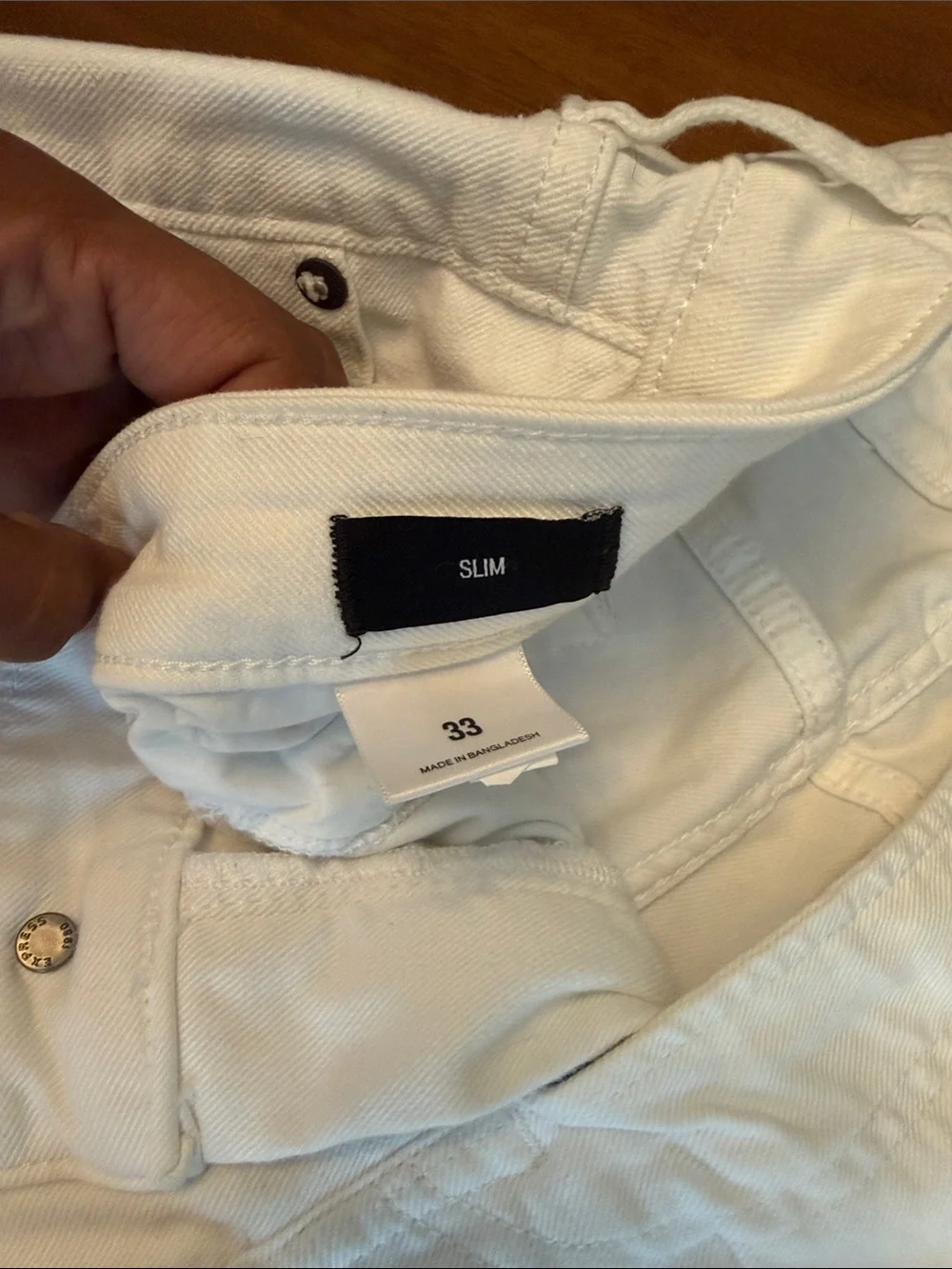 Express White Distressed Denim Jean Shorts